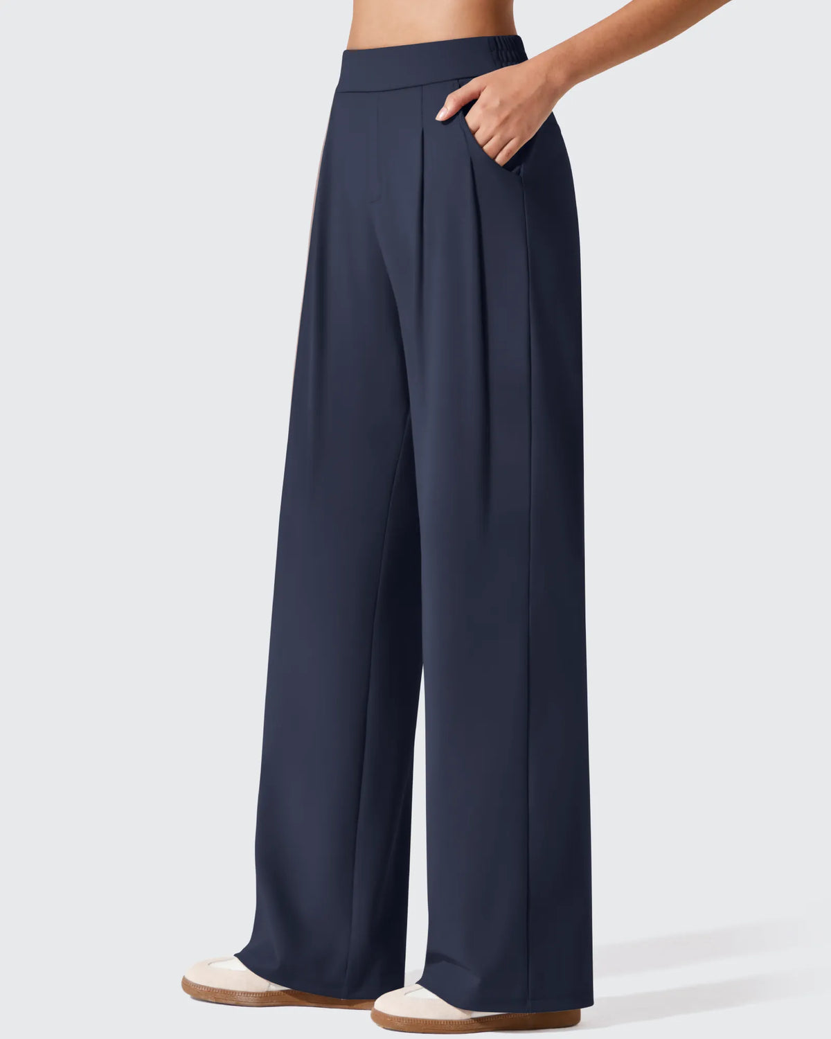 ShiftReady Two Front Pleated Wide Leg Dress Pants