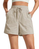 G4Free 4" High Waisted Casual Shorts with Pockets