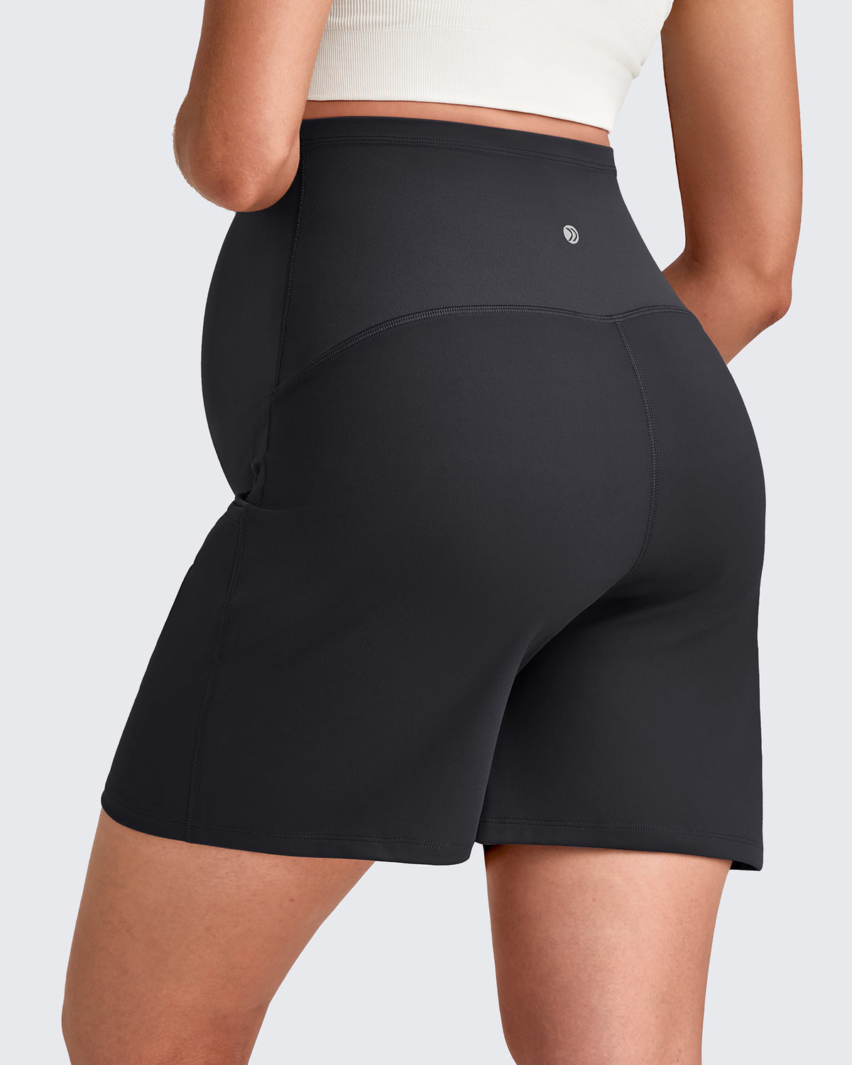 Over The Belly Pregnancy Athletic Shorts 6'' - G4Free