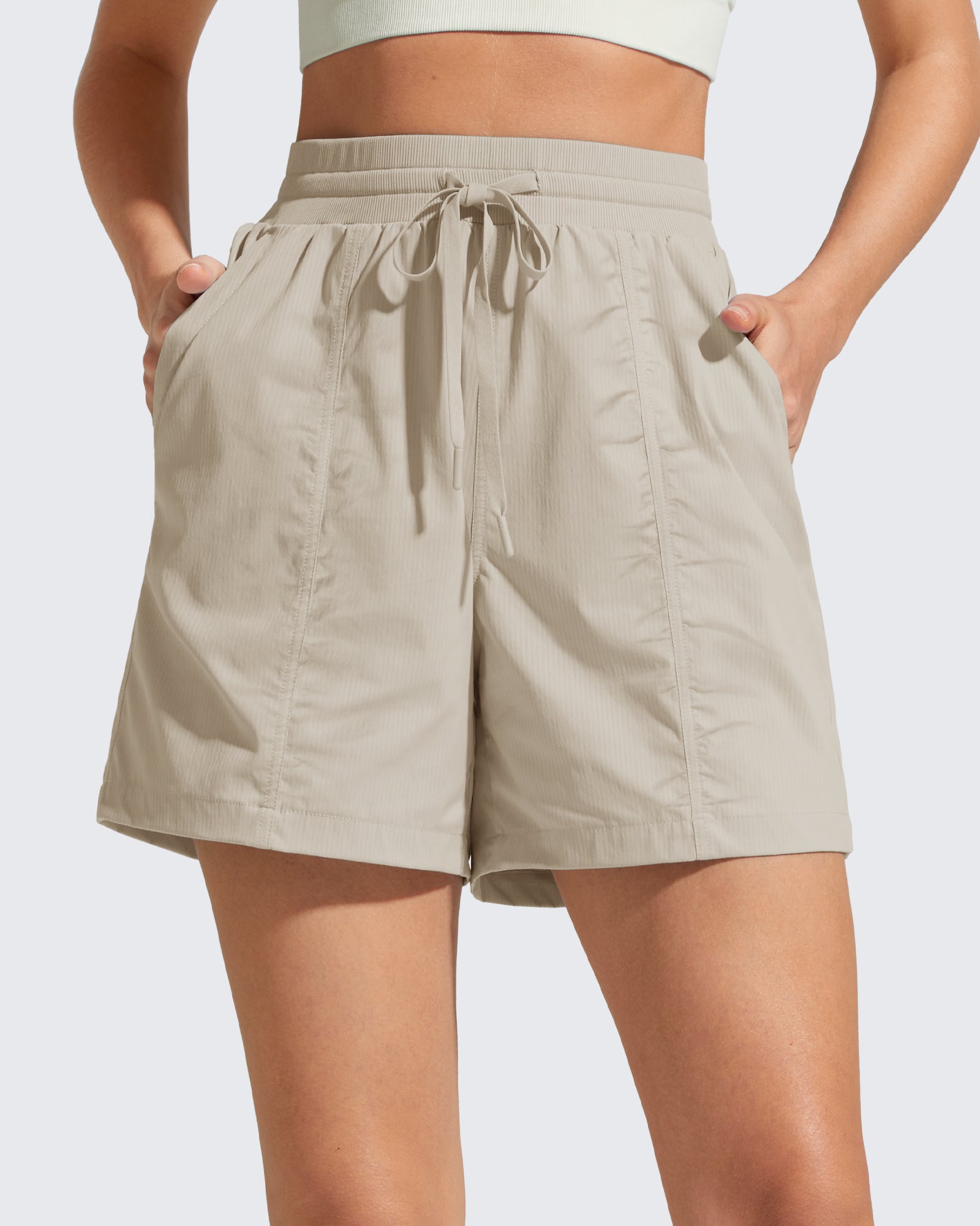 G4Free 4" High Waisted Casual Shorts with Pockets