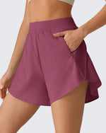 G4Free Chillwhisp 2.5" Dolphin Hem Running Shorts with Pockets