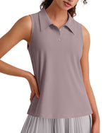 G4Free UPF 50+ Sleeveless Golf Polo with Side Slit – Quick Dry