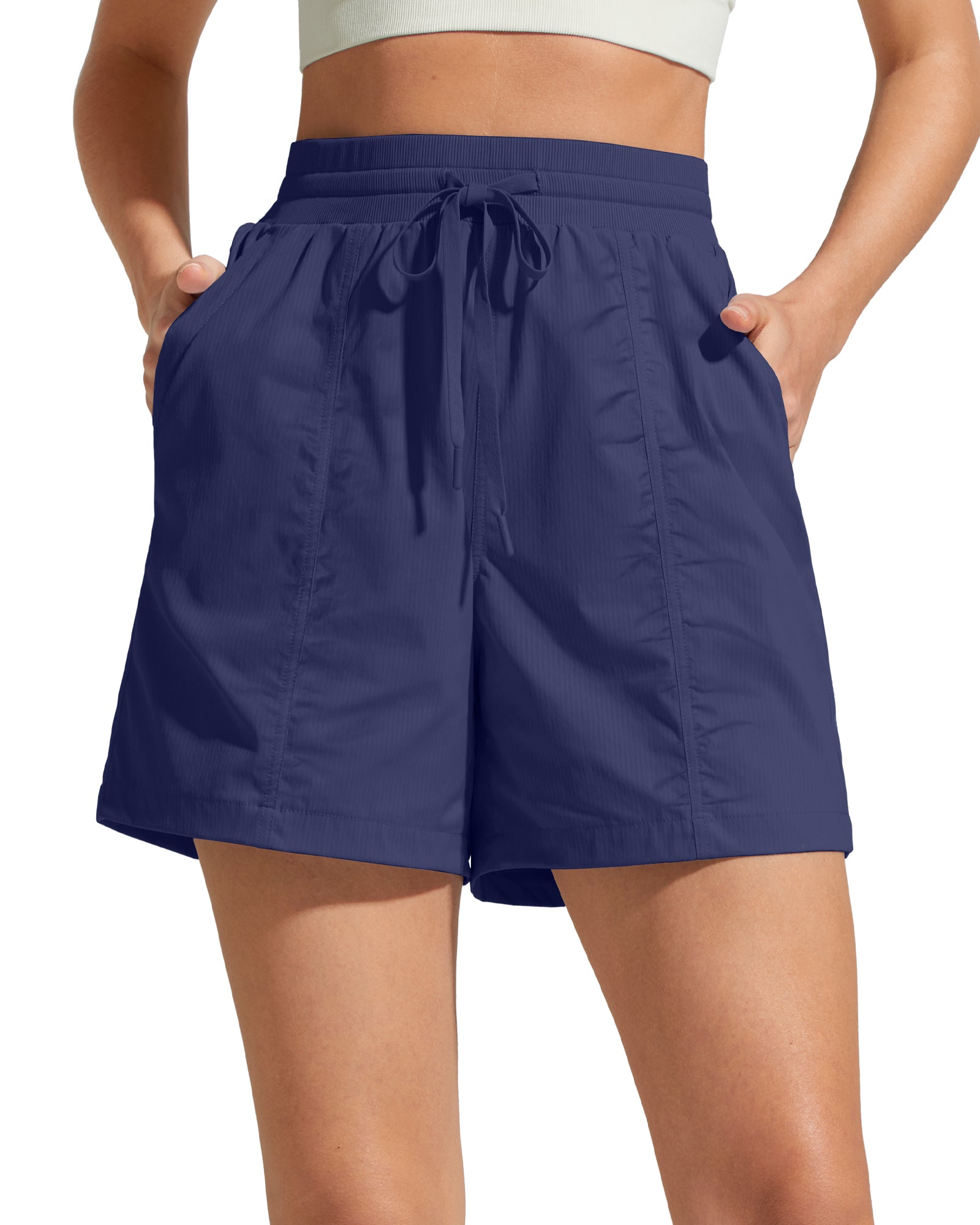 G4Free 4" High Waisted Casual Shorts with Pockets