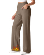 EverGoing Fleece Lined High-Waist Wide Leg Thermal Trousers - G4Free