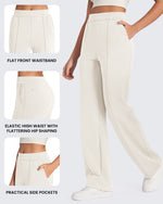 Smoofit Loose High-Rise Elastic Dressy Pants Tall - G4Free
