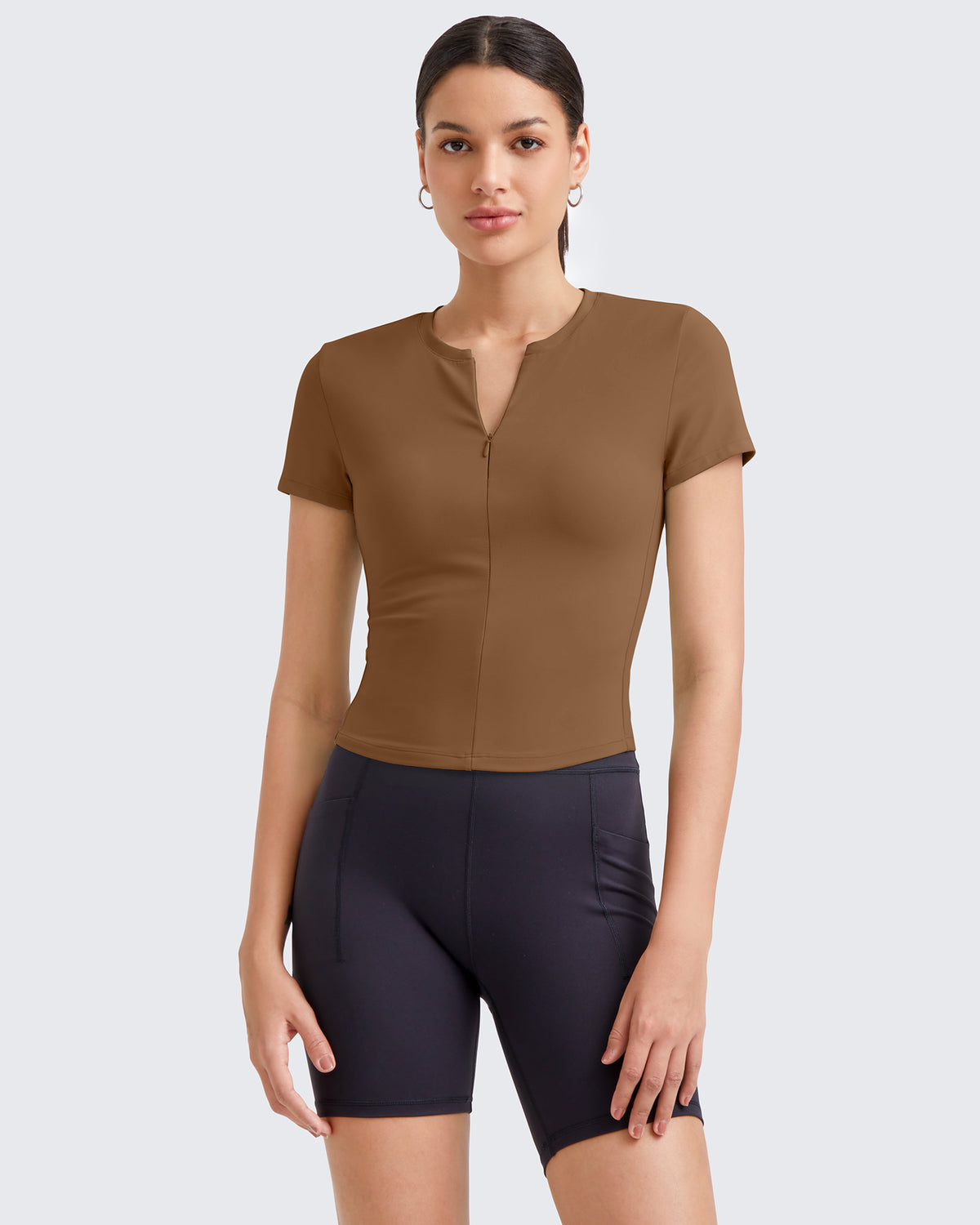 BareFeel Half Zip Slim Fit Athletic Shirts