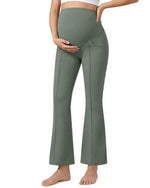 G4Free EverGoing Maternity Flare Leggings with Pockets – Over the Belly 25''