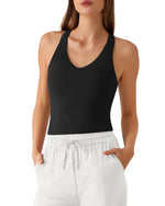 G4Free BareFeel Racerback Tank Top with Removable Padded Bra