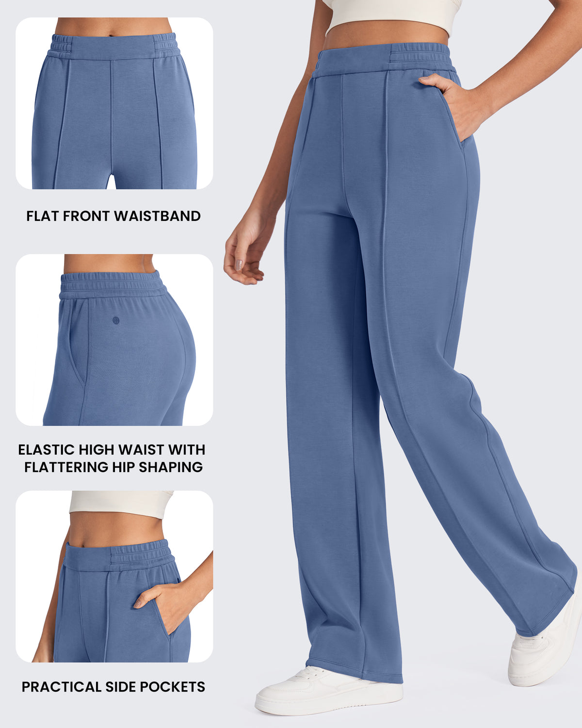 Smoofit Loose High-Rise Elastic Dressy Pants Tall - G4Free