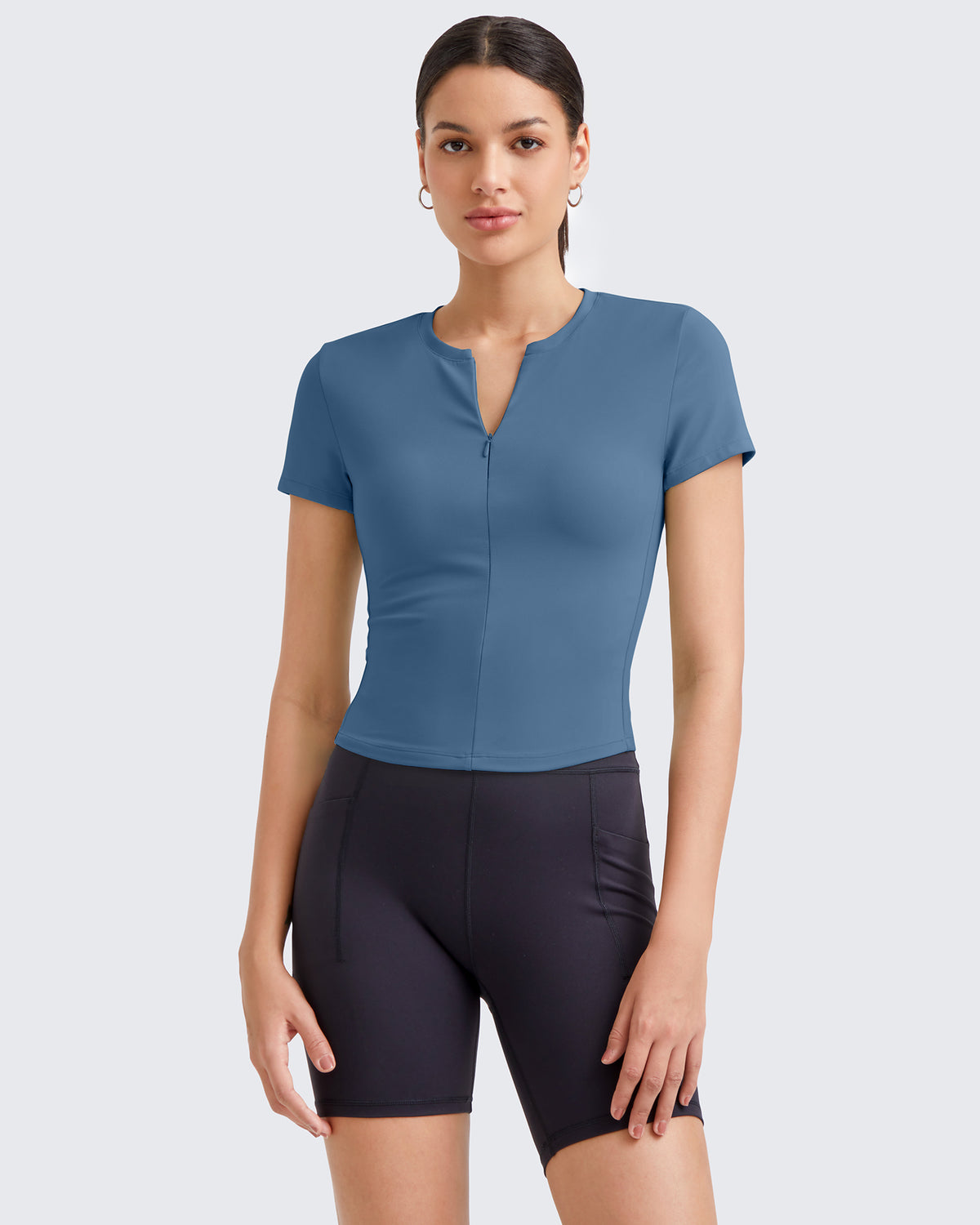 BareFeel Half Zip Slim Fit Athletic Shirts