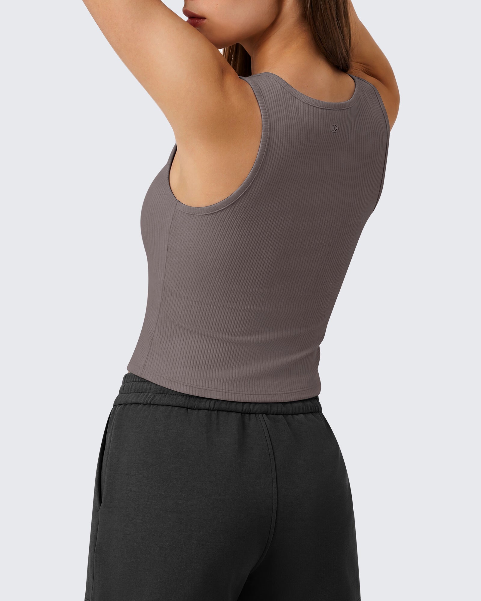 Neck Sleeveless Crop Tops G4Free Ribbed Cropped Henley Tank Top