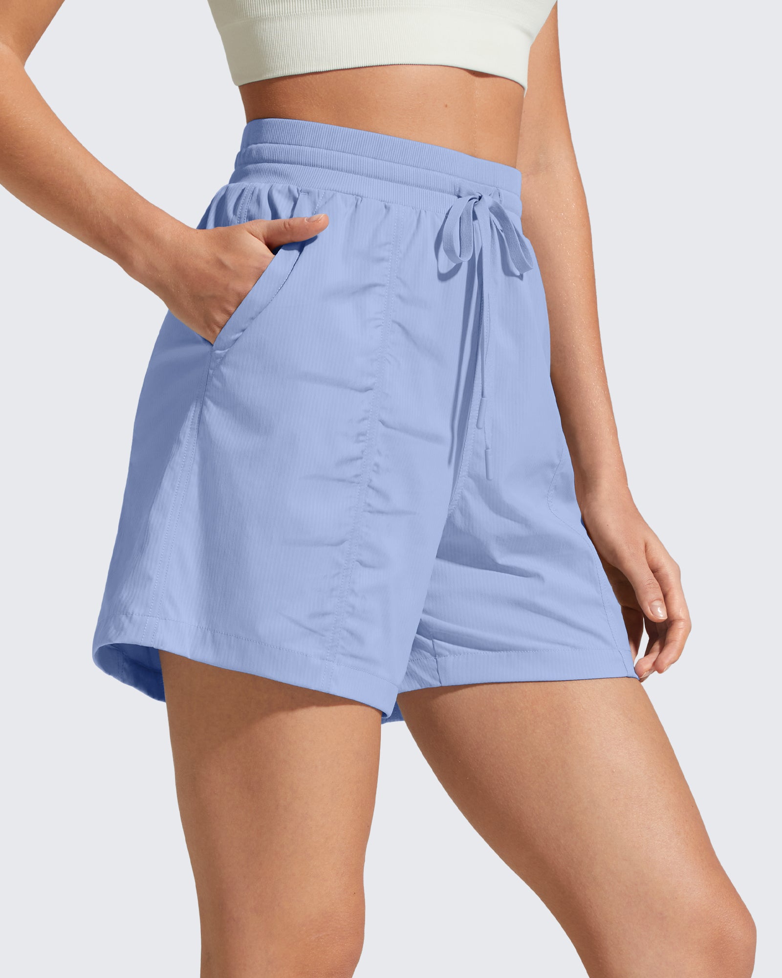 G4Free 4" High Waisted Casual Shorts with Pockets