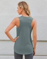 Quick Dry Scoop Neck Sleeveless Tops - G4Free