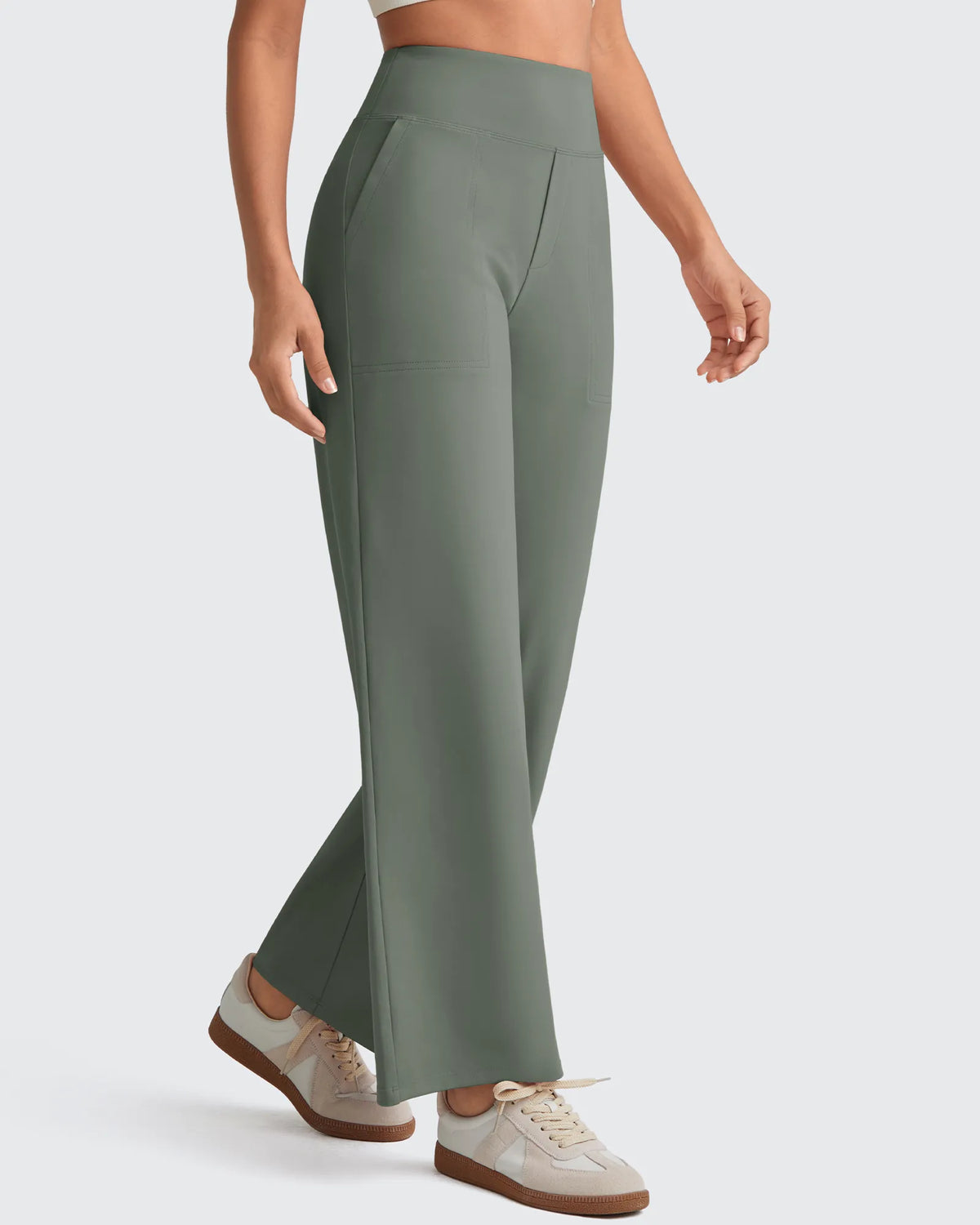 EverGoing High Waist Stretch Dressy Cropped Pants Regular - G4Free