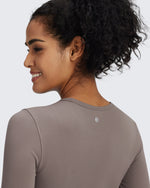 BareFeel Slim High Crew Neck Cropped Long Sleeve - G4Free