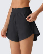 G4Free Chillwhisp 2.5" Dolphin Hem Running Shorts with Pockets