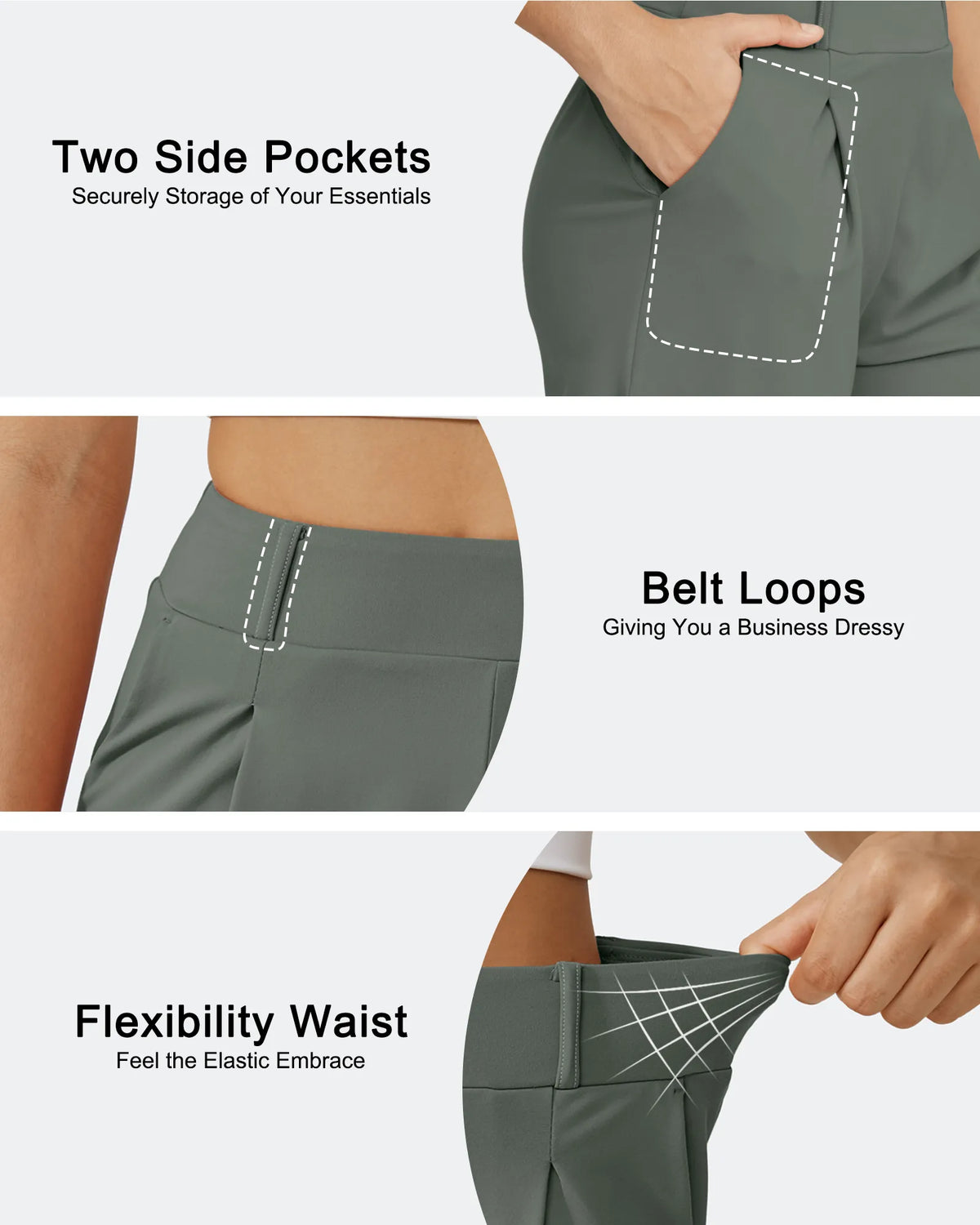 EverGoing High-Waist Belted Pleated Casual Dressy Shorts - G4Free