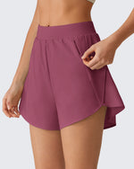 G4Free Chillwhisp 2.5" Dolphin Hem Running Shorts with Pockets