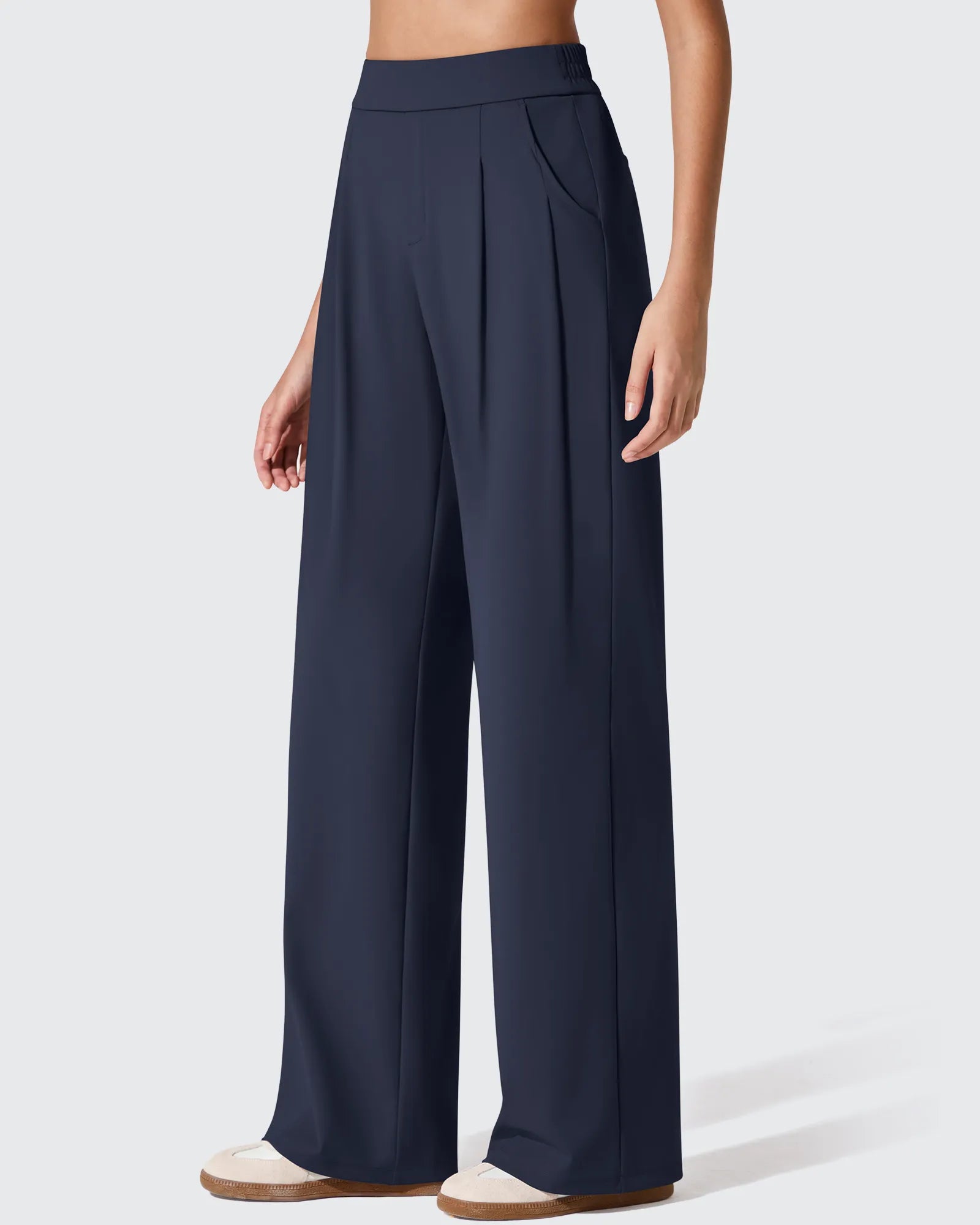ShiftReady Two Front Pleated Wide Leg Dress Pants