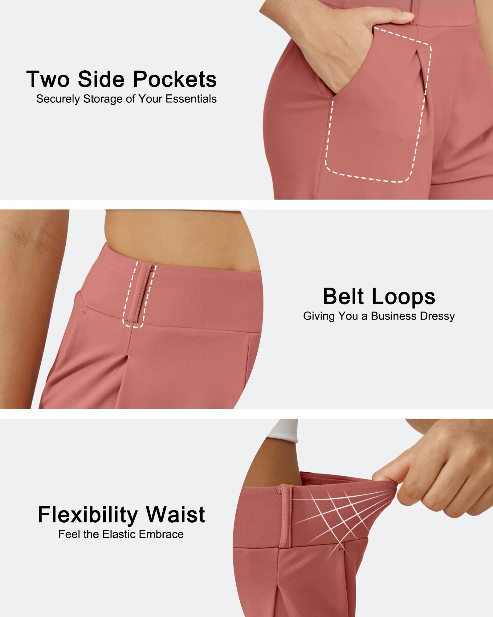 EverGoing High-Waist Belted Pleated Casual Dressy Shorts - G4Free