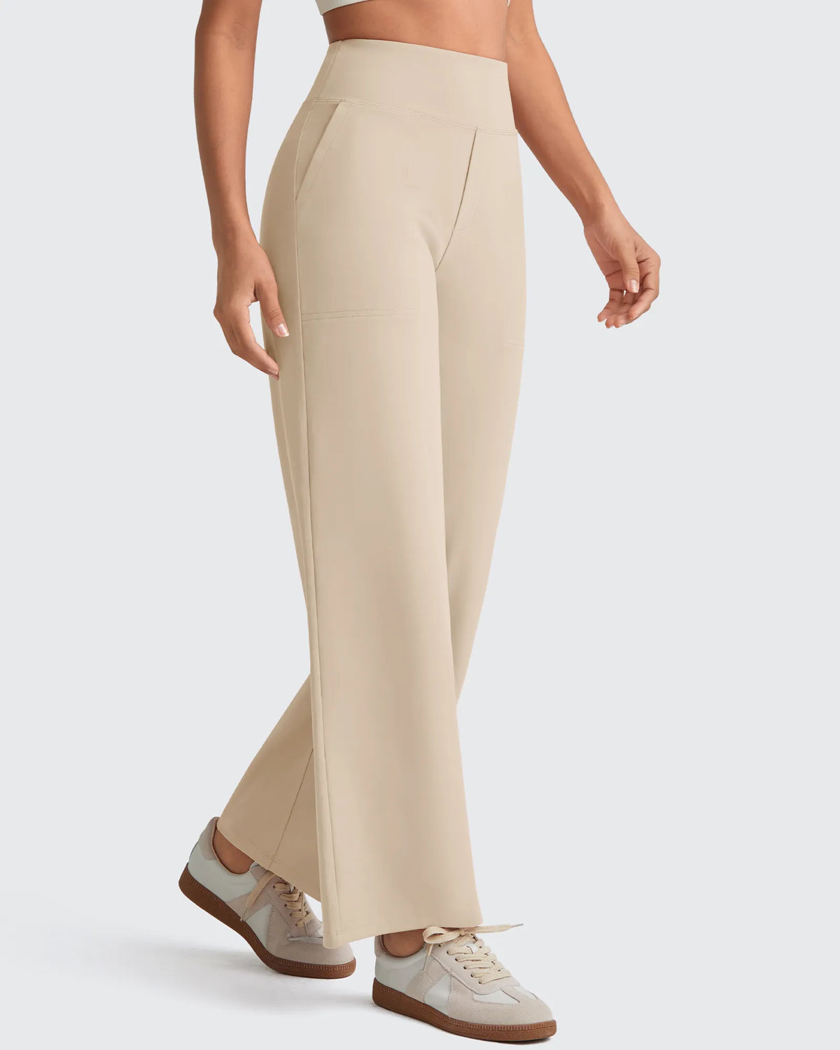 EverGoing High Waist Stretch Dressy Cropped Pants Tall - G4Free