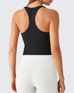 G4Free BareFeel Racerback Tank Top with Removable Padded Bra