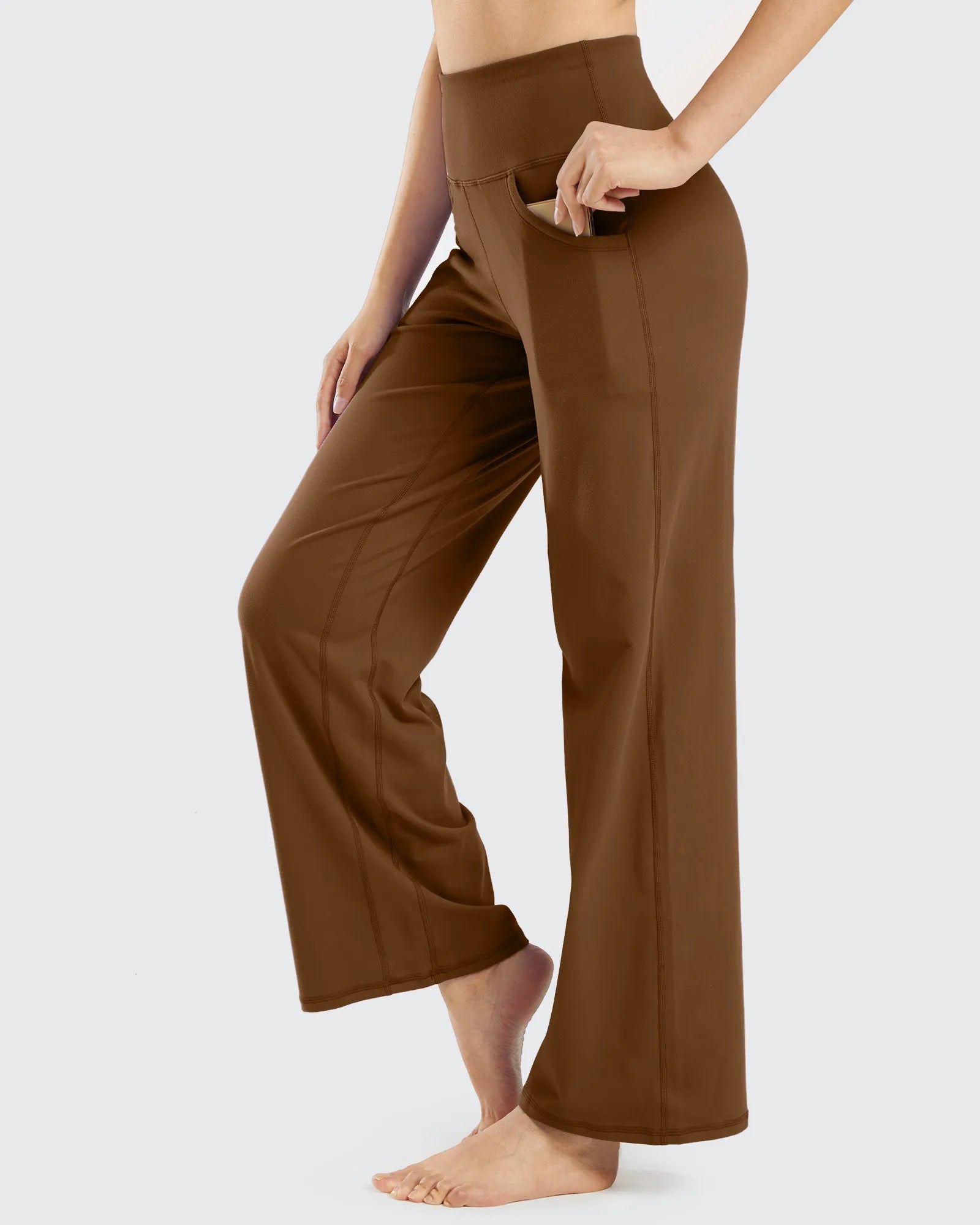 Wide Leg Pants Woman Yoga Pants with Pockets Petite - G4Free
