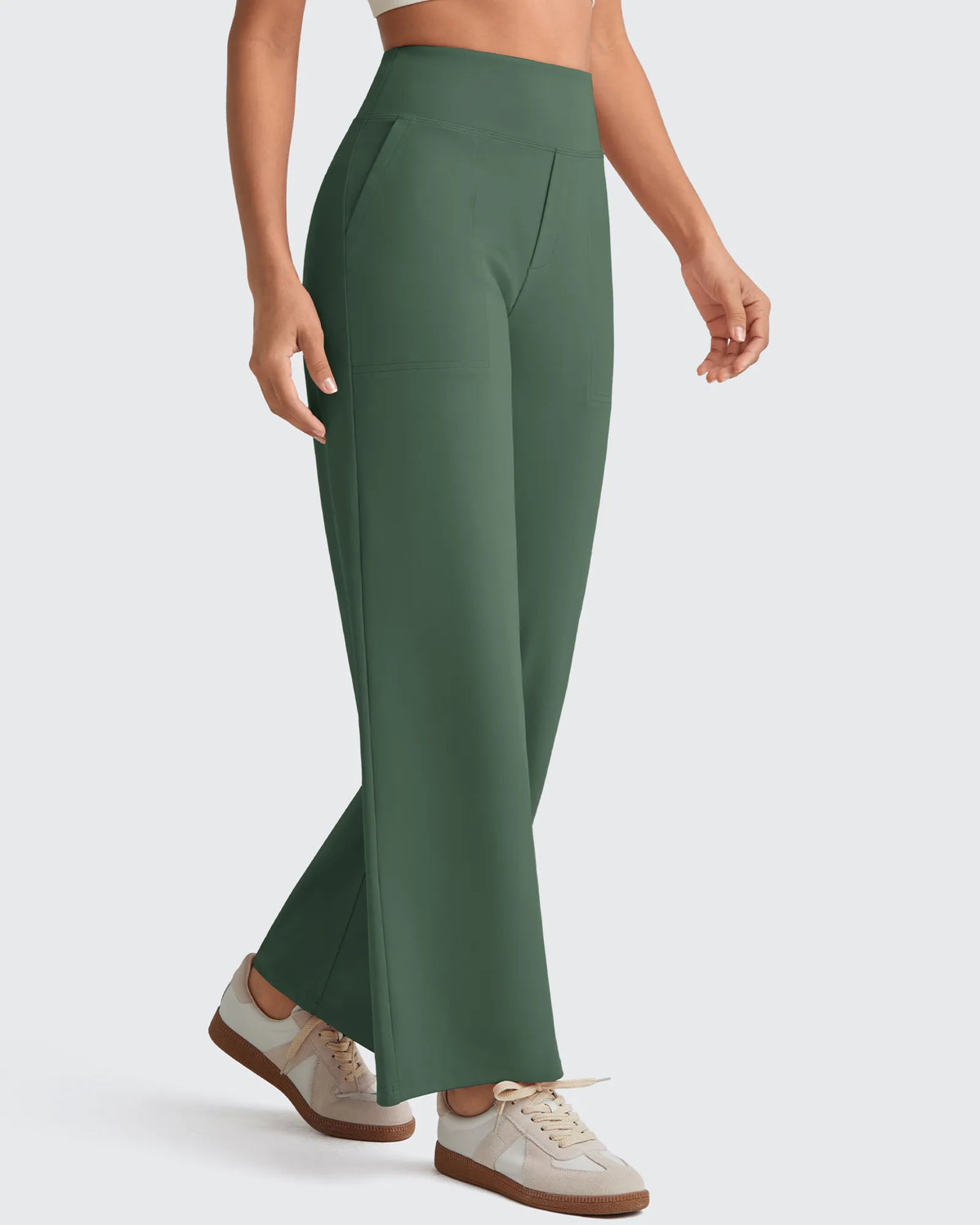 EverGoing High Waist Stretch Dressy Cropped Pants Regular - G4Free