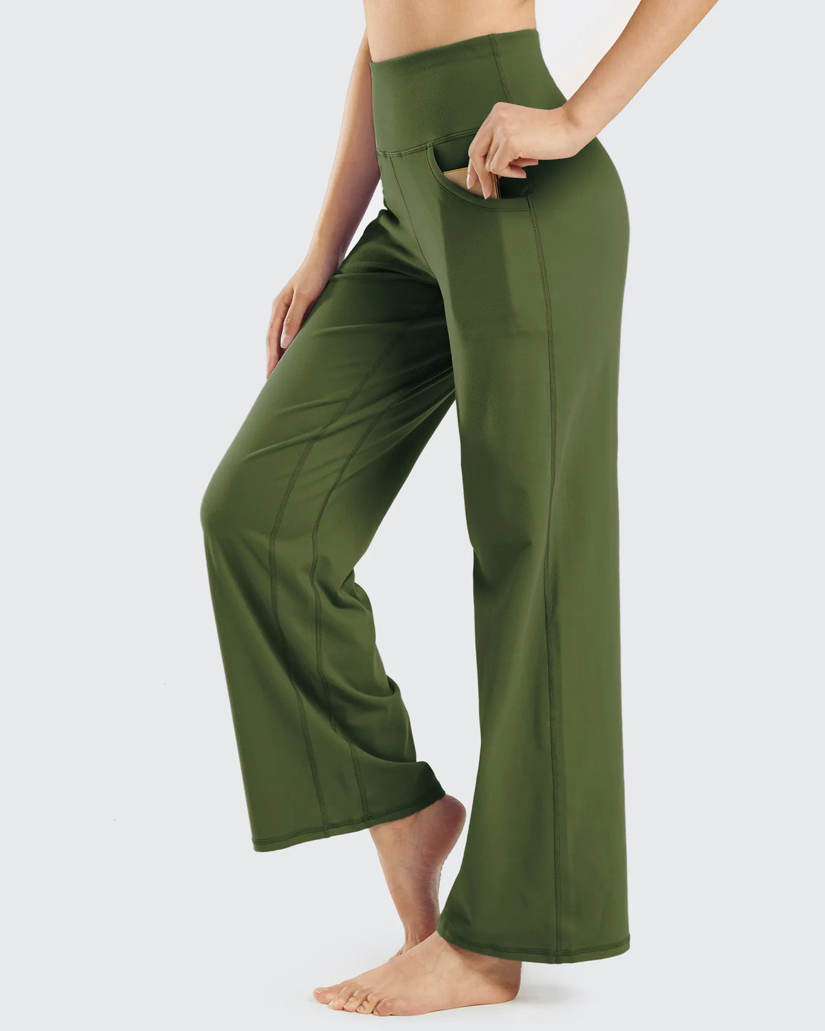 Wide Leg Pants Woman Yoga Pants with Pockets Petite - G4Free