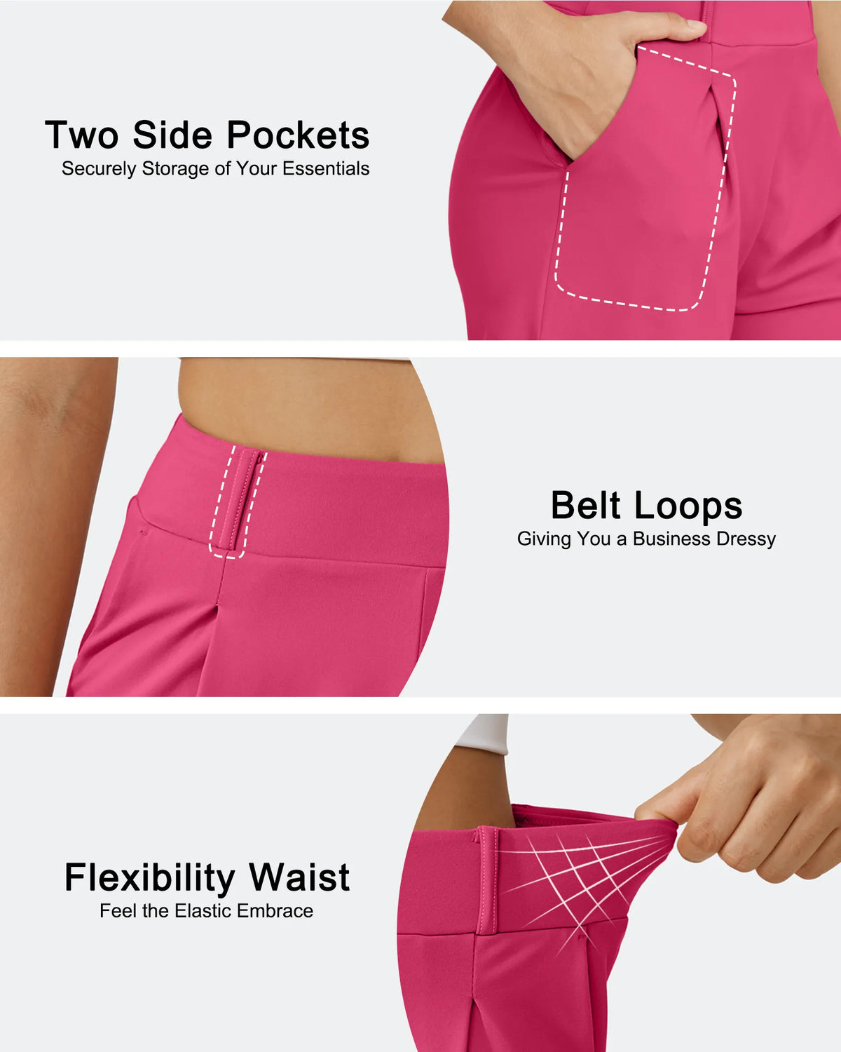 EverGoing High-Waist Belted Pleated Casual Dressy Shorts - G4Free