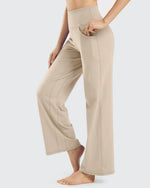 Wide Leg Pants Woman Yoga Pants with Pockets Regular - G4Free