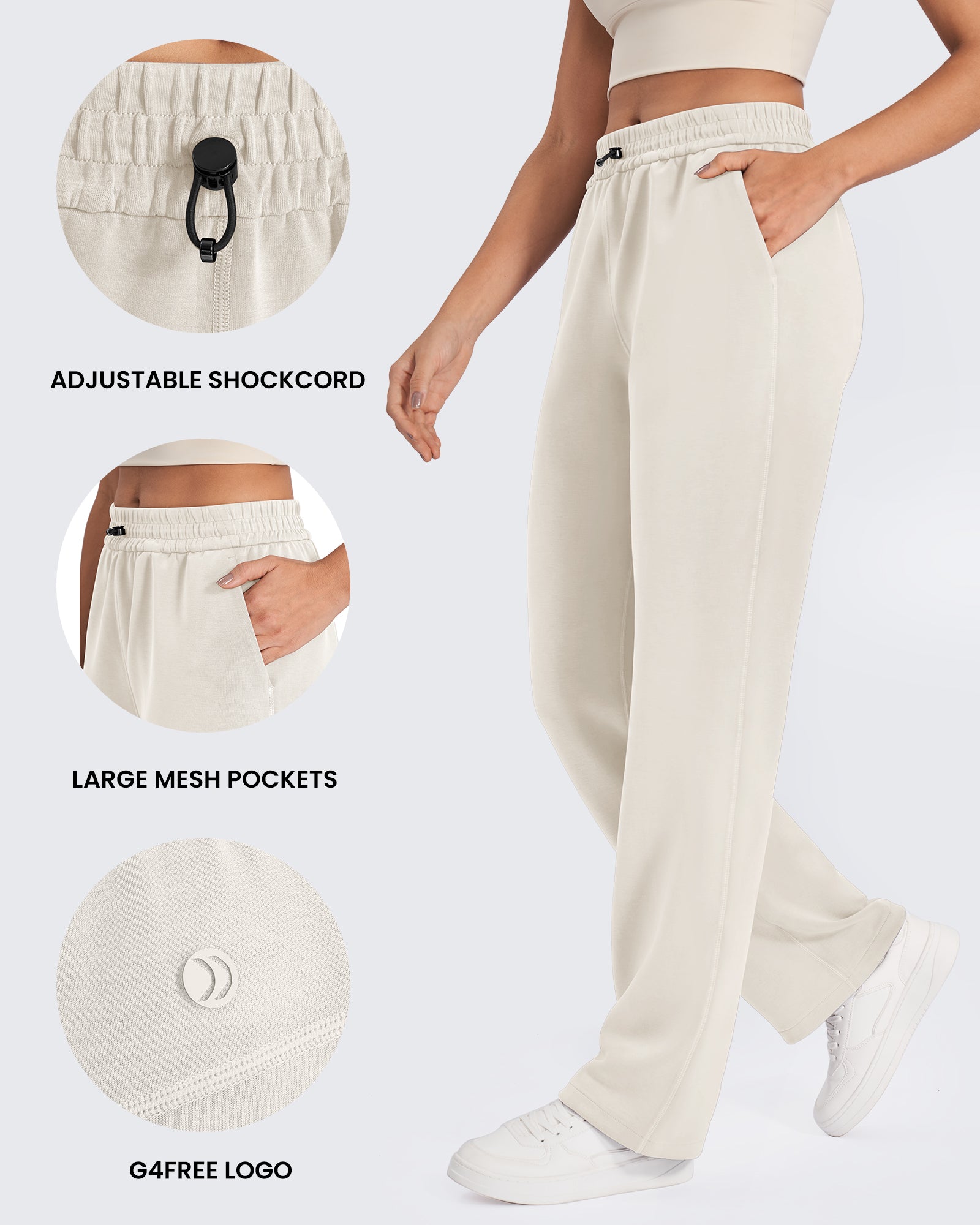 Smoofit Mid-Waist Wide Leg Sweatpants Petite - G4Free