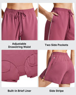 Chillwhisp Built-in Shorts Split Running Shorts 3''
