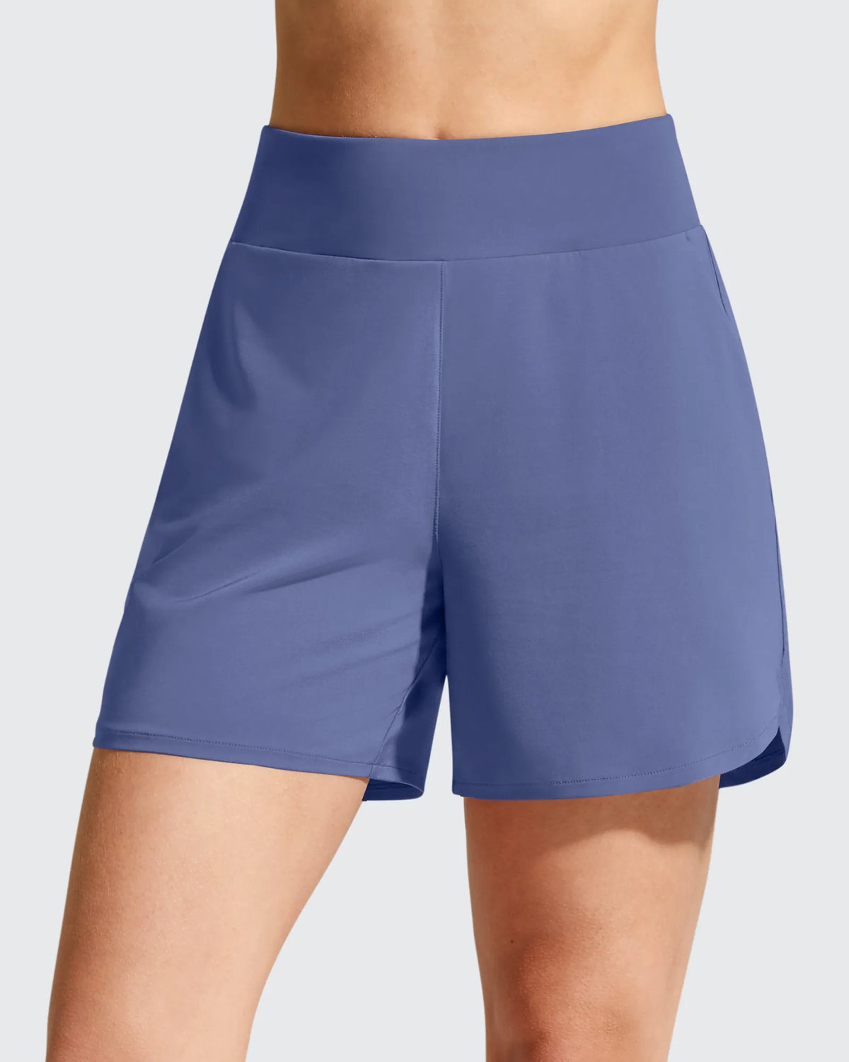 Chillwhisp Built-in Brief Liner High Waist Athletic Shorts