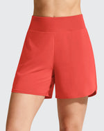 Chillwhisp Built-in Brief Liner High Waist Athletic Shorts