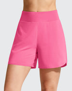 Chillwhisp Built-in Brief Liner High Waist Athletic Shorts
