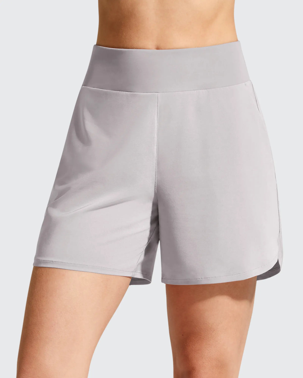 Chillwhisp Built-in Brief Liner High Waist Athletic Shorts