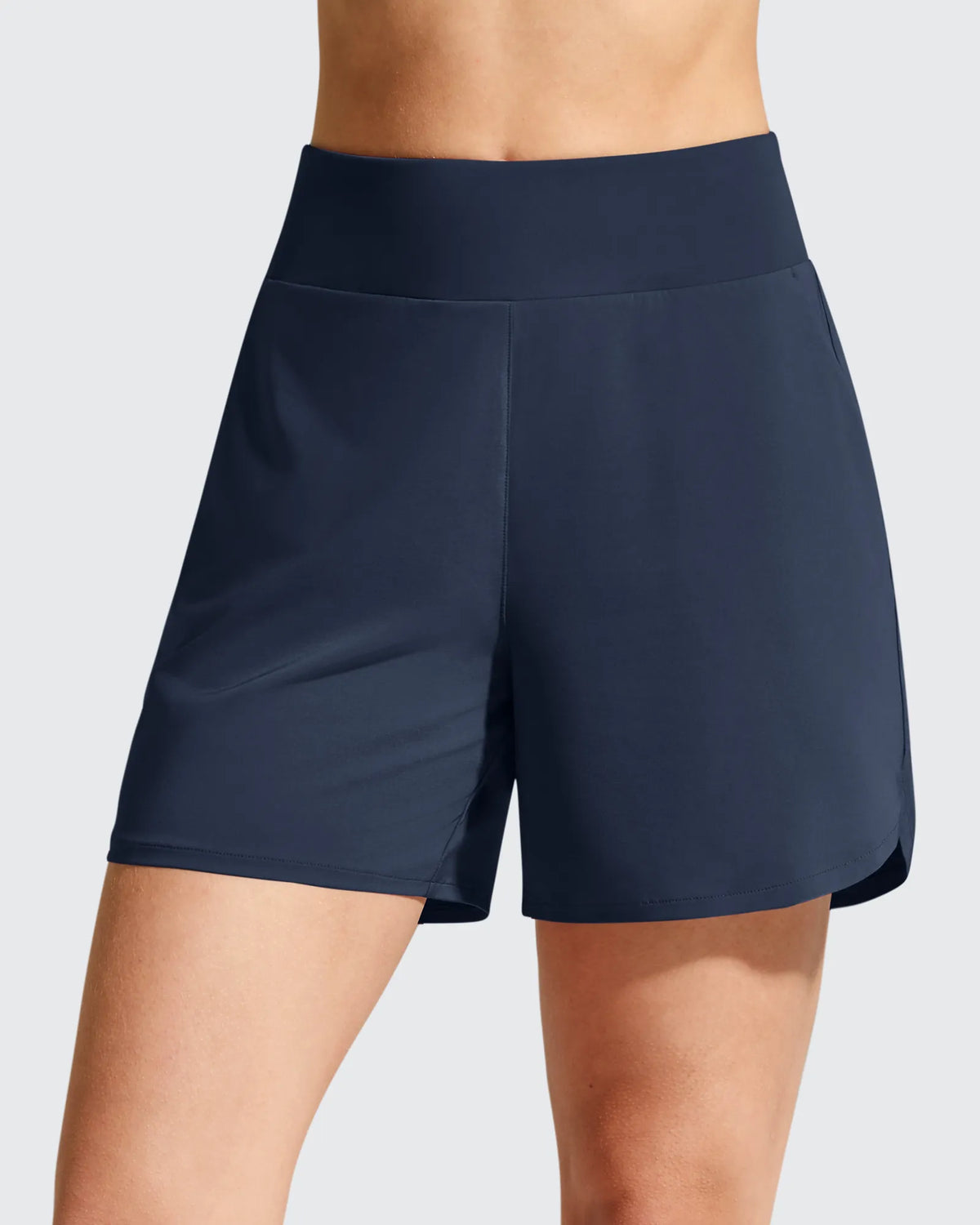 Chillwhisp Built-in Brief Liner High Waist Athletic Shorts