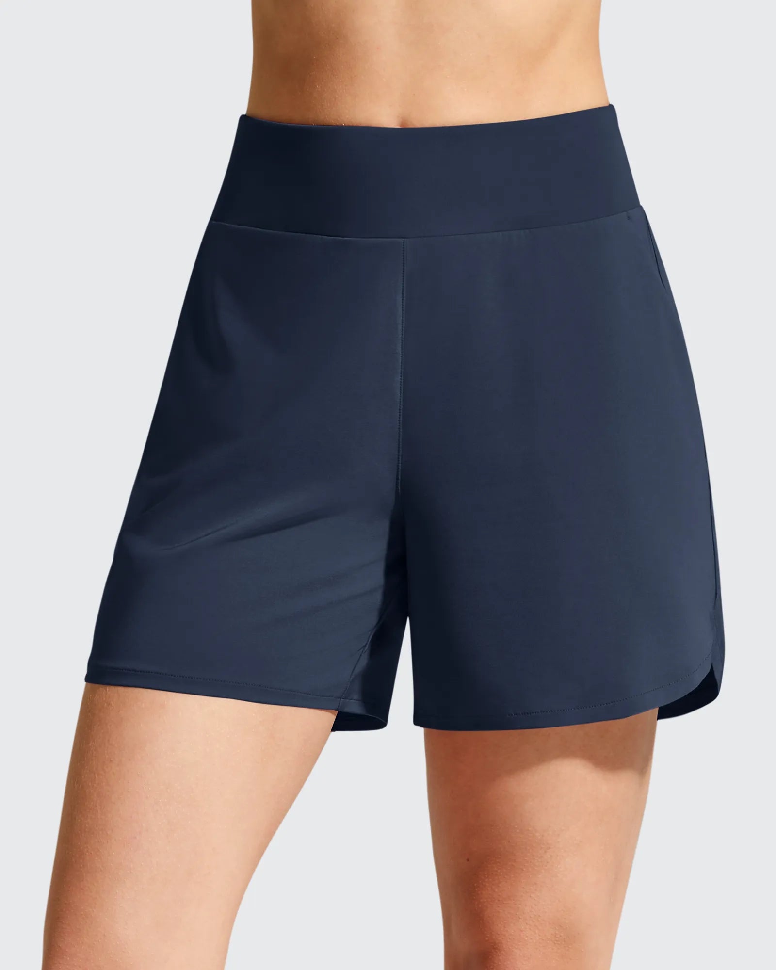 Chillwhisp Built-in Brief Liner High Waist Athletic Shorts