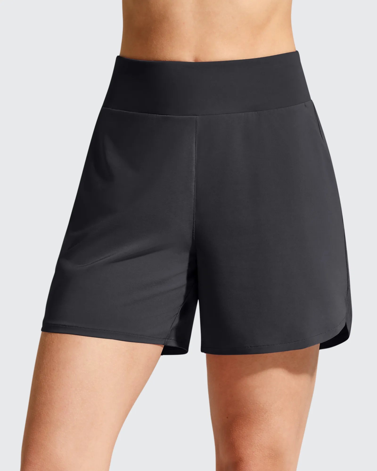 Chillwhisp Built-in Brief Liner High Waist Athletic Shorts