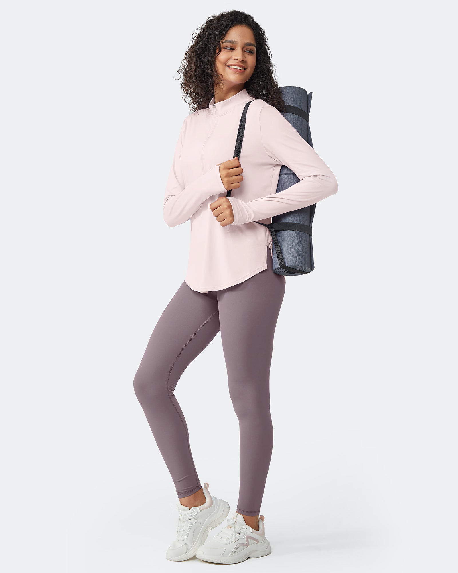 Quick Dry High Neck Sun Half Zip Tops - G4Free