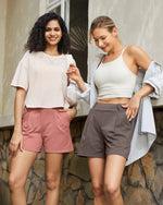 EverGoing High-Waist Belted Pleated Casual Dressy Shorts - G4Free