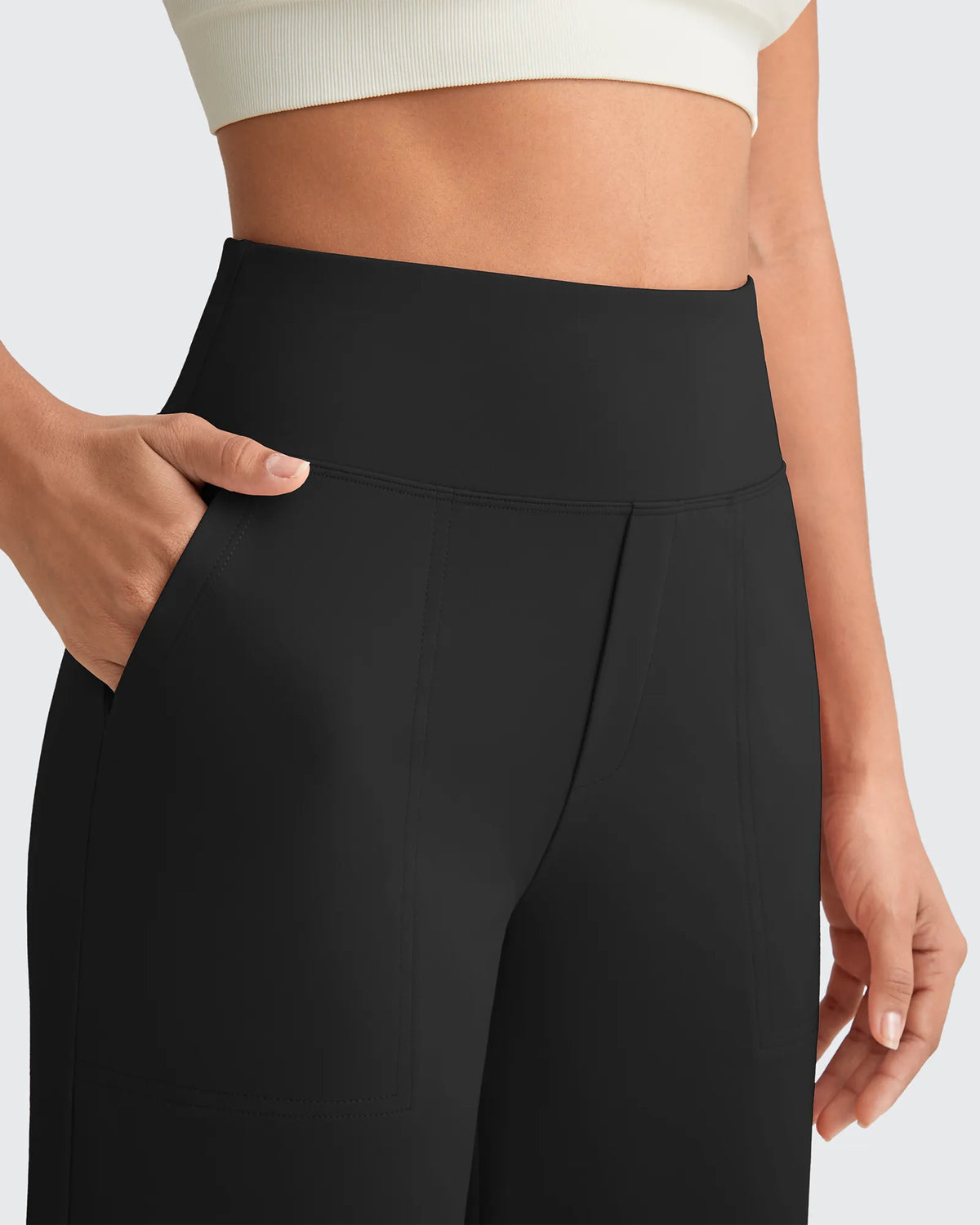 EverGoing High Waist Stretch Dressy Cropped Pants Regular - G4Free
