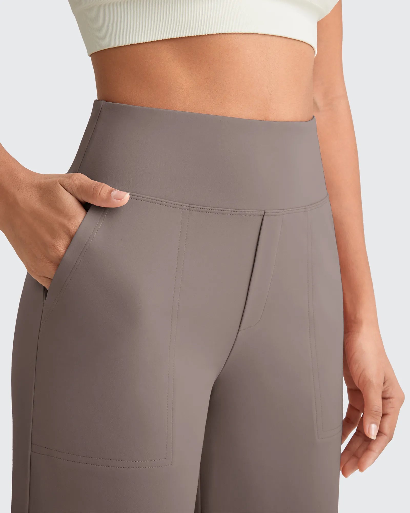 EverGoing High Waist Stretch Dressy Cropped Pants Regular - G4Free
