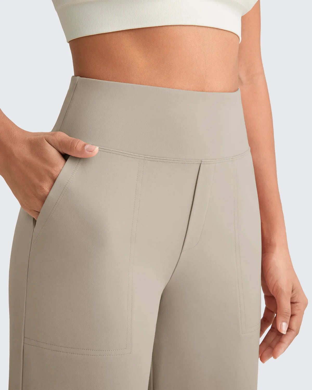 EverGoing High Waist Stretch Dressy Cropped Pants Regular - G4Free