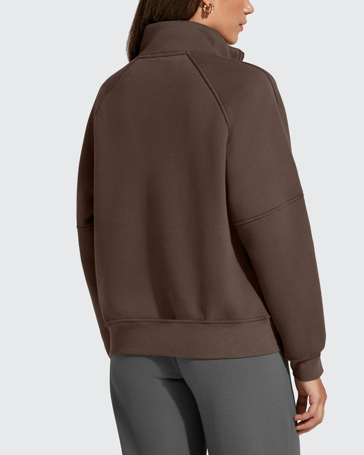 Flurrylux Half Zip Mock Neck Cotton Fleece Pullover