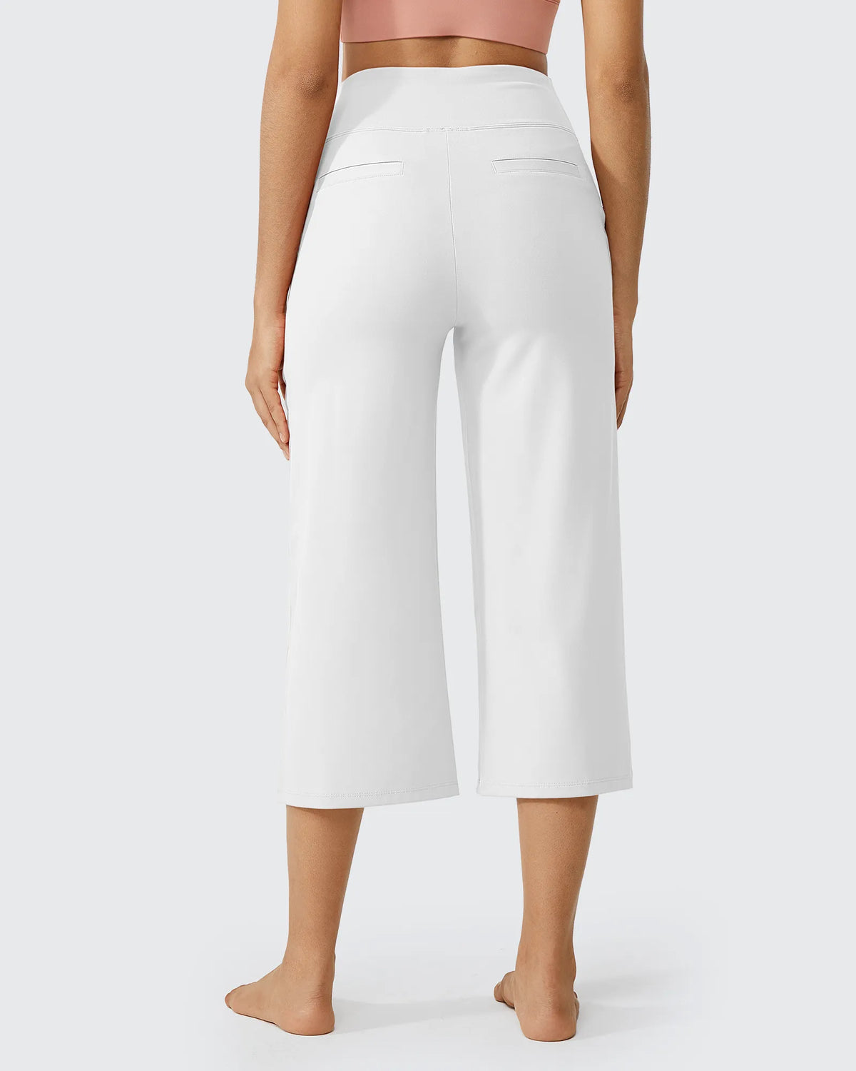 EverGoing Wide Leg High-Waist Casual Capri Pants - G4Free