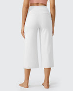 EverGoing Wide Leg High-Waist Casual Capri Pants - G4Free