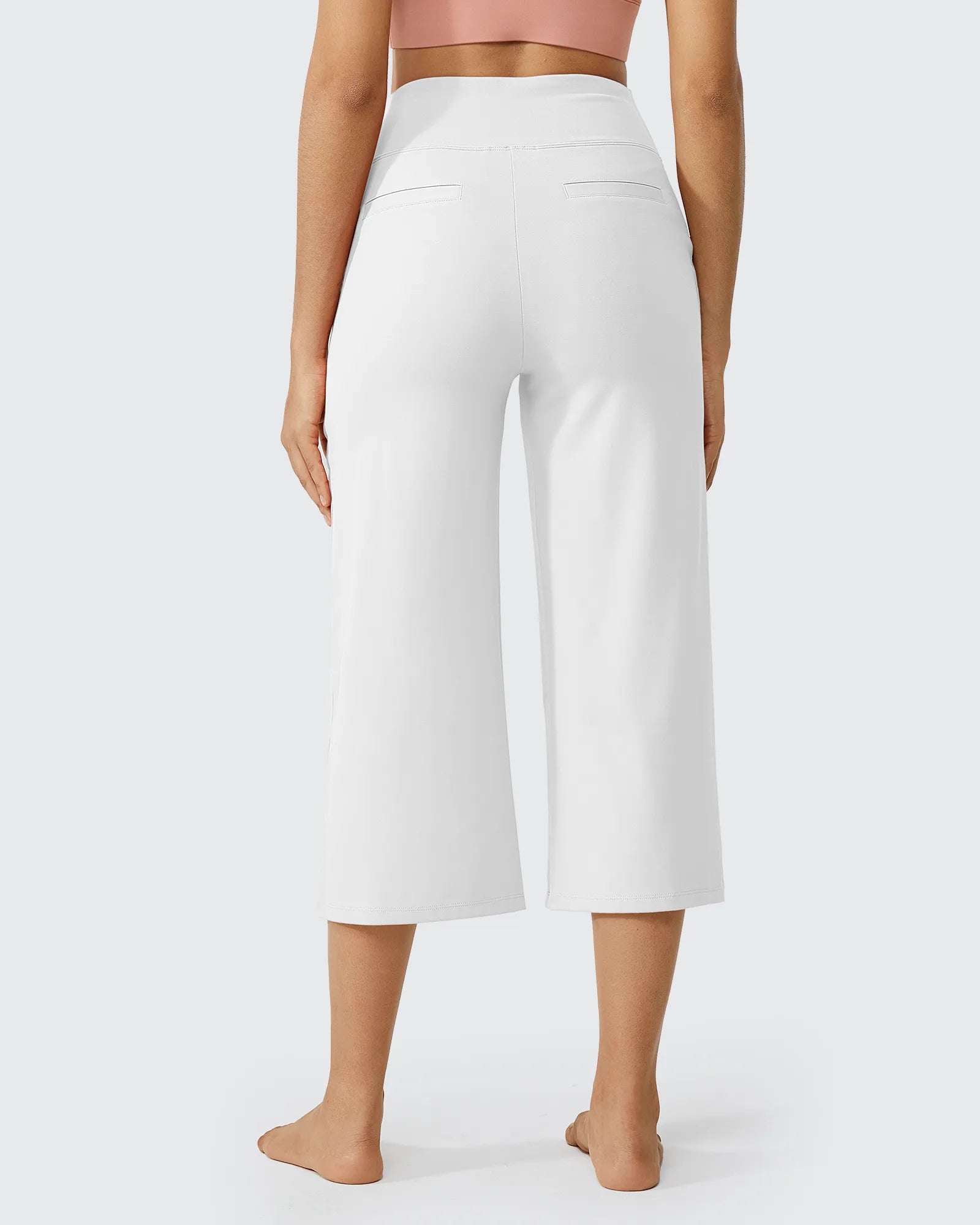 EverGoing Wide Leg High-Waist Casual Capri Pants - G4Free