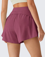 G4Free Chillwhisp 2.5" Dolphin Hem Running Shorts with Pockets